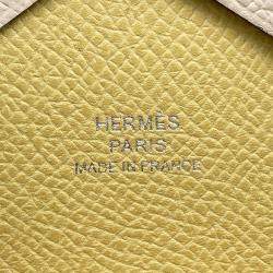 مملوكة مسبقًا Hermes Calvi Duo Verso Nata / Jaune Poussin Epsom