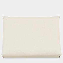 Pre Owned Hermes Calvi Duo Verso Nata / Jaune Poussin Epsom