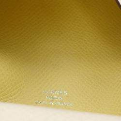 مملوكة مسبقًا Hermes Calvi Duo Verso Nata / Jaune Poussin Epsom