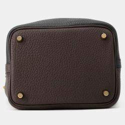 Pre Owned Hermes Picotin Lock Casaque2 18 Black/Macassar/Beige Marfa Taurillon Clemence