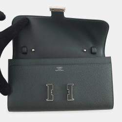 Pre Owned Hermes Constance To Go Vert Mangrove Epsom
