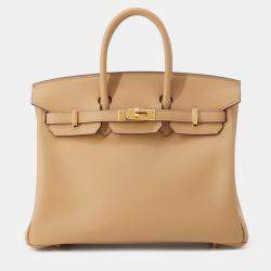 Pre Owned Hermes Birkin Biscuit Swift Leather Size 25