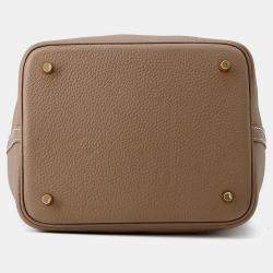 Pre Owned Hermes Picotin Lock 22 Etoupe Taurillon Clemence