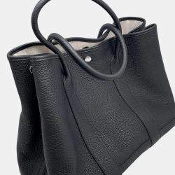 Pre Owned Hermes Garden Party Black Negonda Leather Size Pm