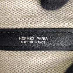 Pre Owned Hermes Garden Party Black Negonda Leather Size Pm