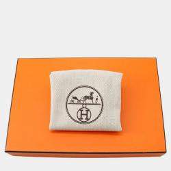 Pre Owned Hermes Geta Verso Orange/Capucines Chevre Myzore Goatskin