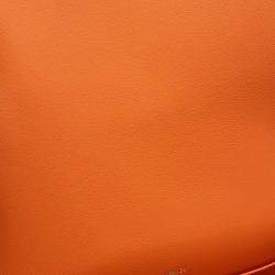 Pre Owned Hermes Geta Verso Orange/Capucines Chevre Myzore Goatskin