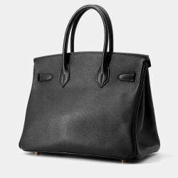 Pre Owned Hermes Birkin Black Epsom Size 30