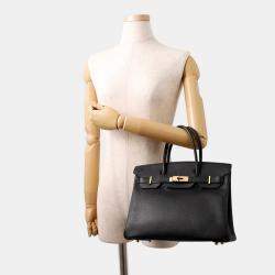 Pre Owned Hermes Birkin Black Epsom Size 30