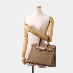 Pre Owned Hermes Birkin Etoupe Togo Leather Size 30