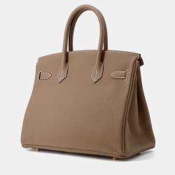 Pre Owned Hermes Birkin Etoupe Togo Leather Size 30