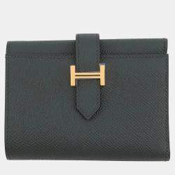 Pre Owned Hermes Bearn Combine Vert Fonce Epsom