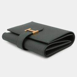 Pre Owned Hermes Bearn Combine Vert Fonce Epsom