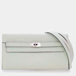 Pre Owned Hermes Green Epsom Kelly To Go Wallet