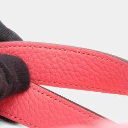 Pre Owned Hermes Picotin Lock 19 Handbag In Taurillon Clemence Leather Pink