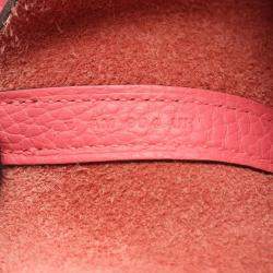 Pre Owned Hermes Picotin Lock 19 Handbag In Taurillon Clemence Leather Pink