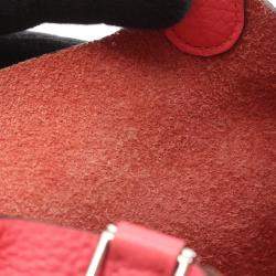 Pre Owned Hermes Picotin Lock 19 Handbag In Taurillon Clemence Leather Pink