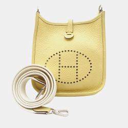 Pre Owned Hermes Jaune Poussin Clemence Evelyne TPM