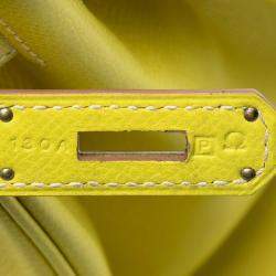 مملوكة مسبقًا Hermes Yellow Epsom Verso Birkin Retourne 35