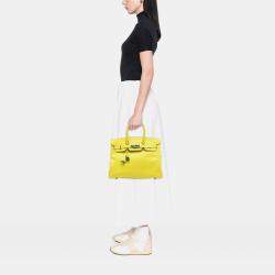 مملوكة مسبقًا Hermes Yellow Epsom Verso Birkin Retourne 35