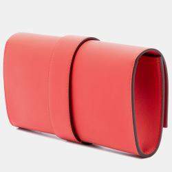 مملوكة مسبقًا Hermes Red Tadelakt Medor Clutch 23