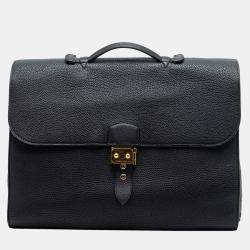 Pre Owned Hermes Black Togo Sac A Depeches 38