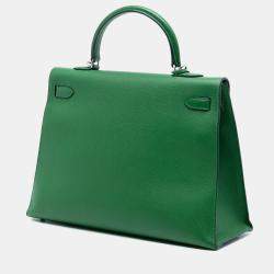 مملوكة مسبقًا Hermes Green Epsom Kelly II Sellier 35