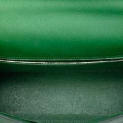مملوكة مسبقًا Hermes Green Epsom Kelly II Sellier 35