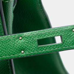 مملوكة مسبقًا Hermes Green Epsom Kelly II Sellier 35