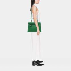 مملوكة مسبقًا Hermes Green Epsom Kelly II Sellier 35