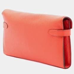مملوكة مسبقًا Hermes Orange Epsom Kelly Longue Wallet