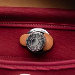 مملوكة مسبقًا Hermes Brown Pink Toile Herbag Zip 31