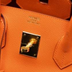 مملوكة مسبقًا Hermes Orange Epsom Birkin Retourne 35