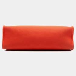 مملوكة مسبقًا Hermes Brown Orange Toile Herbag Zip 31