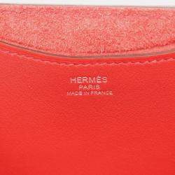 مملوكة مسبقًا Hermes Hermes In The Loop 18 Handbag Taurillon Clemence Leather Red