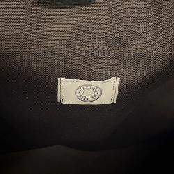 Pre Owned Hermes Sacked Pansage Groom Backpack Rouge H/Chocolat Toile Chevrons Canvas