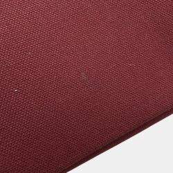 Pre Owned Hermes Sacked Pansage Groom Backpack Rouge H/Chocolat Toile Chevrons Canvas