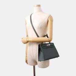 Pre Owned Hermes Kelly Sellier Vert Mangrove Epsom Size 25