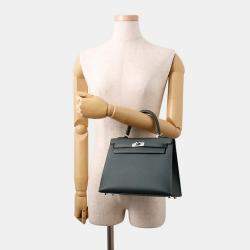 Pre Owned Hermes Kelly Sellier Vert Mangrove Epsom Size 25