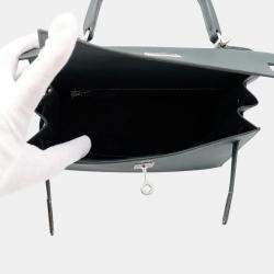 Pre Owned Hermes Kelly Sellier Vert Mangrove Epsom Size 25