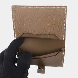 Pre Owned حافظة بطاقات هيرميس بيرن جلد مادام فيو إيتوب