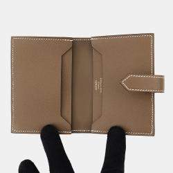 Pre Owned حافظة بطاقات هيرميس بيرن جلد مادام فيو إيتوب