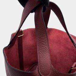 Pre Owned Hermes Picotin Lock Rouge H Taurillon Clemence Size Pm