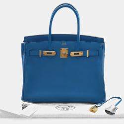 مملوكة مسبقًا Hermes Bleu Zanzibar Epsom Birkin 30