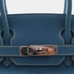 مملوكة مسبقًا Hermes Bleu Jean Togo Birkin 30
