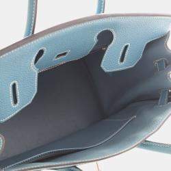 مملوكة مسبقًا Hermes Bleu Jean Togo Birkin 30