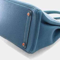 مملوكة مسبقًا Hermes Bleu Jean Togo Birkin 30