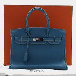 مملوكة مسبقًا Hermes Bleu Jean Togo Birkin 30