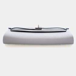 Pre Owned محفظة هيرمس كيلي تو جو جلد أبسوم أزرق جليدي