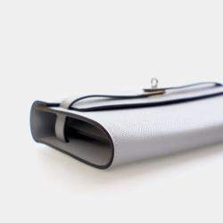 Pre Owned محفظة هيرمس كيلي تو جو جلد أبسوم أزرق جليدي